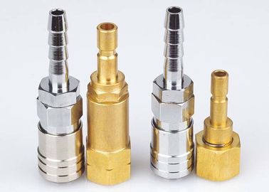 Korean Type Pneumatic Quick Release Coupling , LSQ-DD Nickle Plated Pneumatic Connectors